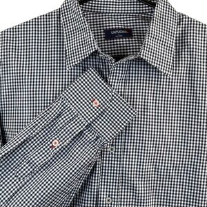 UNTUCKit Slim Fit Large Gingham Check Button Down Long Sleeve Work, Casual Dress
